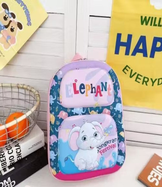 3D Kids School Backpack – Waterproof 6L Elephant Design Bag for Boys & Girls | Durable Multicolor Backpack for School, Tuition, Travel & Return Gifts