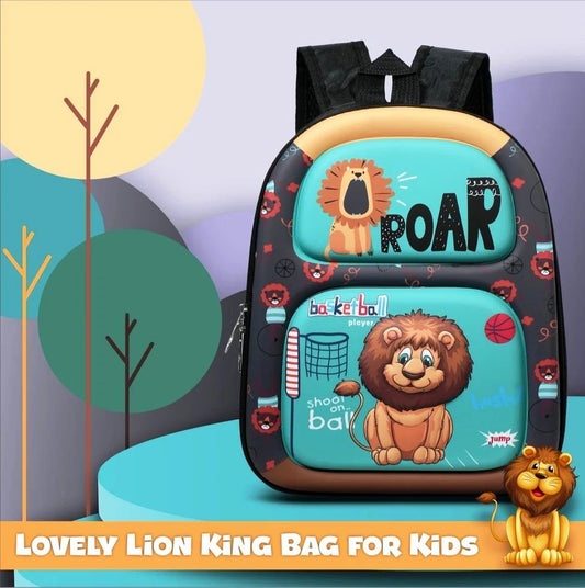 3D Kids School Backpack – Waterproof 6L Lion Design Bag for Boys & Girls | Durable Multicolor Backpack for School, Tuition, Travel & Return Gifts