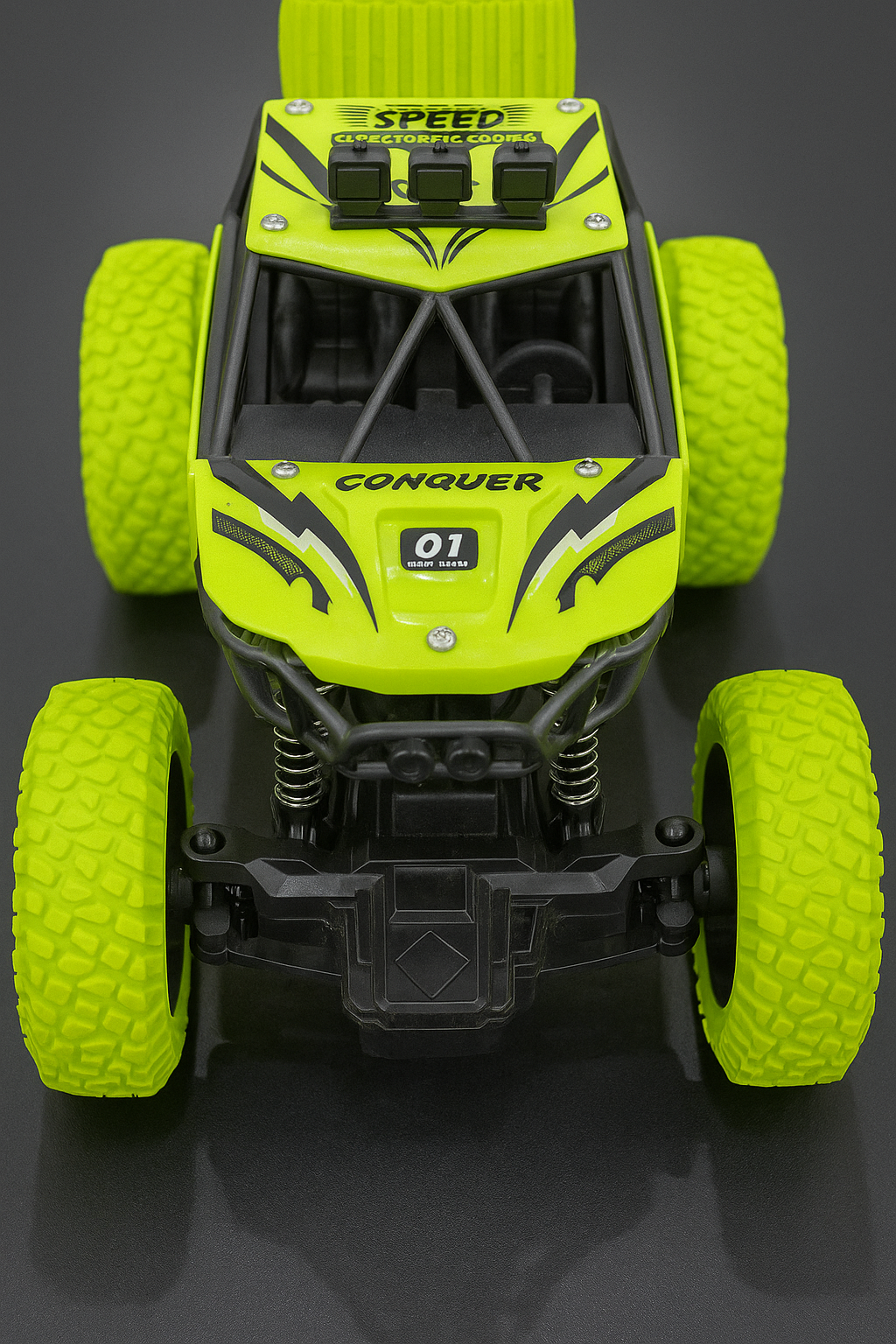 Alloy RC Monster Car – 1:16 Remote Control Rock Crawler with Smoke Mist, LED Lights & 4WD Off-Road Power