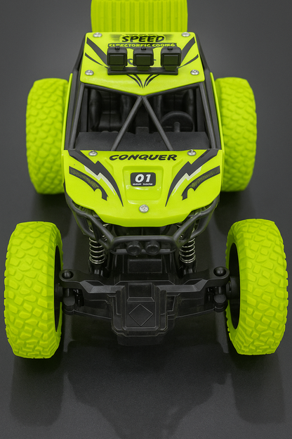 Alloy RC Monster Car – 1:16 Remote Control Rock Crawler with Smoke Mist, LED Lights & 4WD Off-Road Power