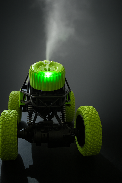 Alloy RC Monster Car – 1:16 Remote Control Rock Crawler with Smoke Mist, LED Lights & 4WD Off-Road Power